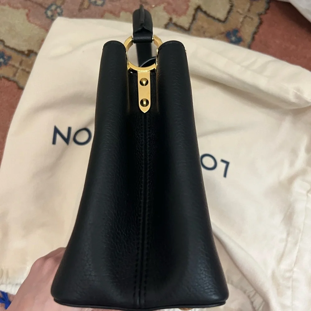 Louis Vuitton Taurillon Embellished Flower Crown Capucines MM Bag